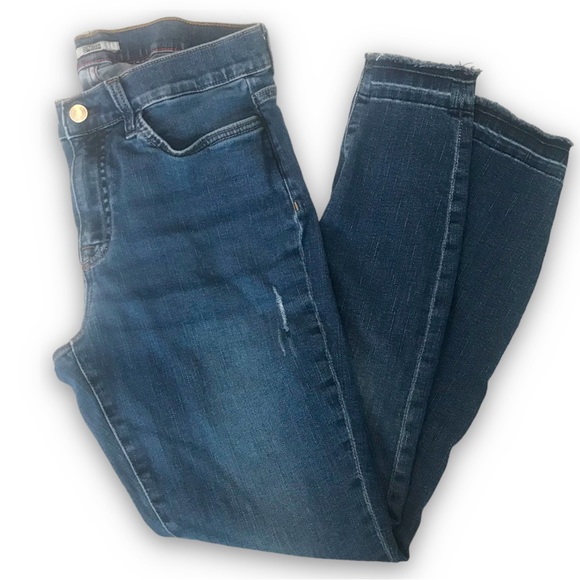 Tommy Hilfiger Denim Distressed Raw Hem Skinny Jeans - Picture 2 of 12